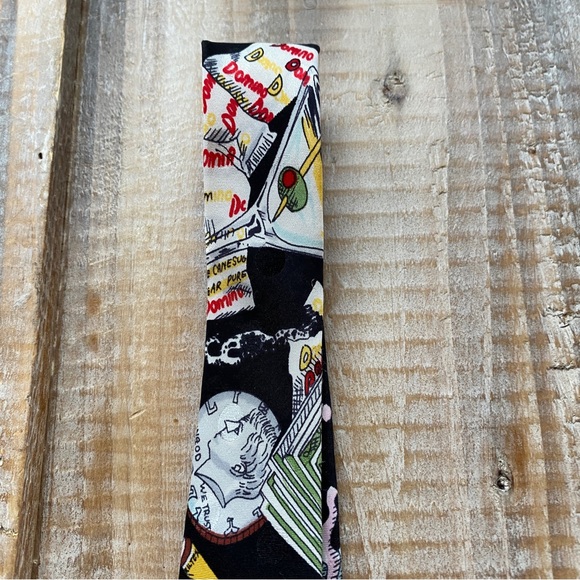 Nicole Miller "Vices" “Vice” Necktie Dated 1990 - Hand Sewn 100% Silk Tie - Picture 2 of 14